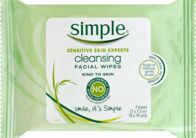 Simple Facial Wipes Cleansing Kind To Skin - 7 Count - Image 2