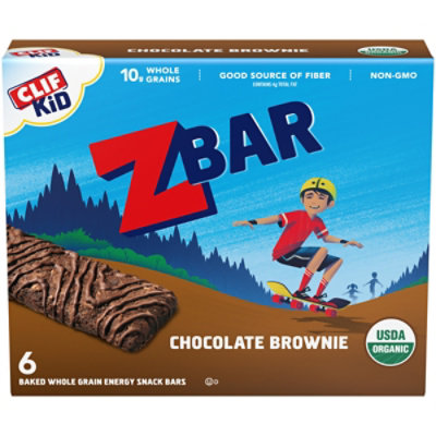 CLIF Kid ZBar Chocolate Brownie Energy Snack Bars Pack - 6-1.27 Oz