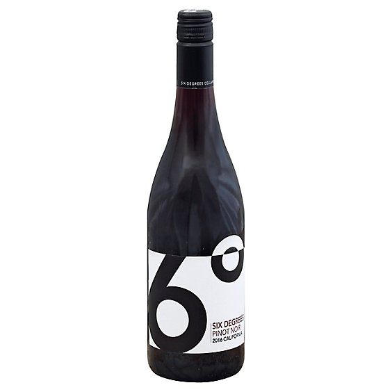Six Degrees Pinot Noir Wine - 750 Ml