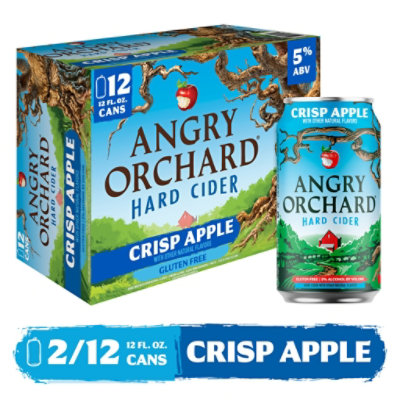 Angry Orchard Hard Cider Crisp Apple Cans - 12-12 Fl. Oz.
