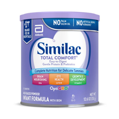 Similac Total Comfort Milk Based Powder Infant Formula With Iron In Can - 12.6 Oz