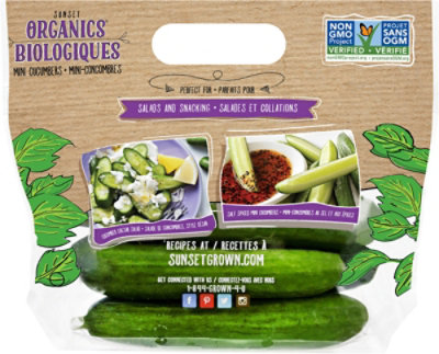 Cucumbers Persian Mini Organic Clamshell - 1 Lb - Image 3