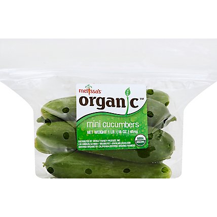 Cucumbers Persian Mini Organic Clamshell - 1 Lb - Image 2