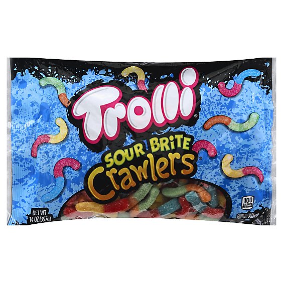 Trolli Candy Gummi Sour Brite Crawlers - 14 Oz