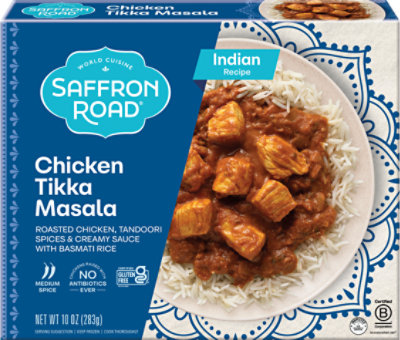 Saffron Road Chicken Tikka Masala Gluten Free Indian Frozen Meal - 10 Oz - Image 1