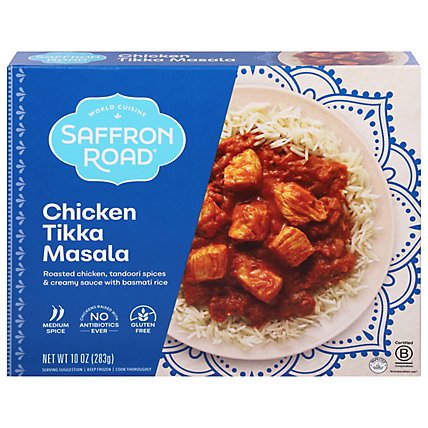 Saffron Road Frozen Entree Halal Chicken Tikka Masala Medium Heat - 10 Oz - Image 1