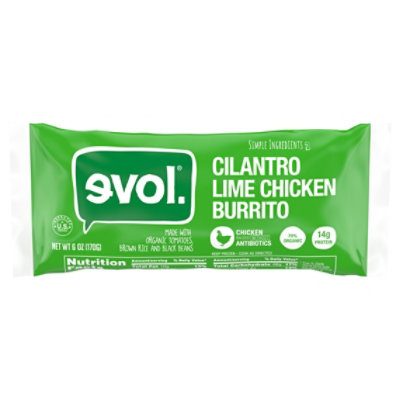 Evol Cilantro Lime Chicken Burritos - 6 Oz - Image 2