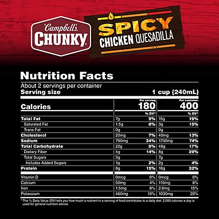 Campbells Chunky Soup Spicy Chicken Quesadilla - 18.8 Oz - Image 5