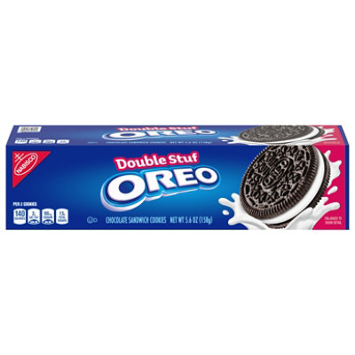 Oreo Double Stuff Cookies Sandwich Chocolate 5 6 Oz Albertsons