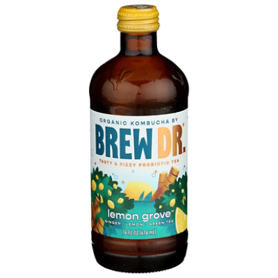 Brew Dr. Kombucha Organic Kombucha Ginger Lemon - 14 Fl. Oz.