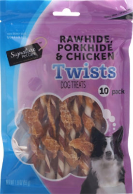 Signature Pet Care Dog Treat Dog Twist Pork Beef & Chicken - 10 Count - Image 2