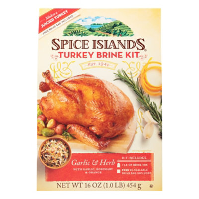 Spice Islands Kit Turkey Brine Garlic & Herb - 16 Oz