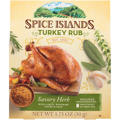 Spice Islands Rub Turkey Savory Herb - 1.75 Oz