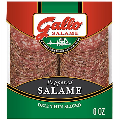 Gallo Salame Deli Thin Sliced Peppered Hard Salame - 6 Oz