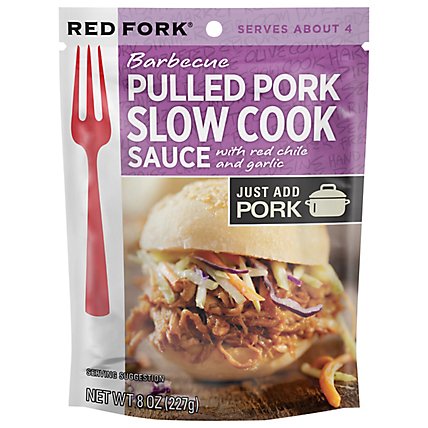 Red Fork Slow Cook Sauce Smoky Pulled Pork Pouch - 8 Oz - Image 1