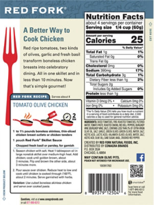 Red Fork Skillet Sauce Tomato Olive Chicken Pouch - 8 Oz - Image 6