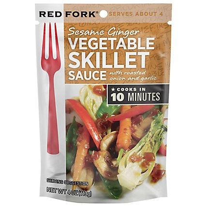 Red Fork Skillet Sauce Sesame Ginger Vegetable Pouch - 4 Oz - Image 1
