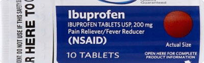 Signature Select/Care Ibuprofen Pain Reliever Fever Reducer USP 200mg NSAID Tablet Blue - 10 Count - Image 2