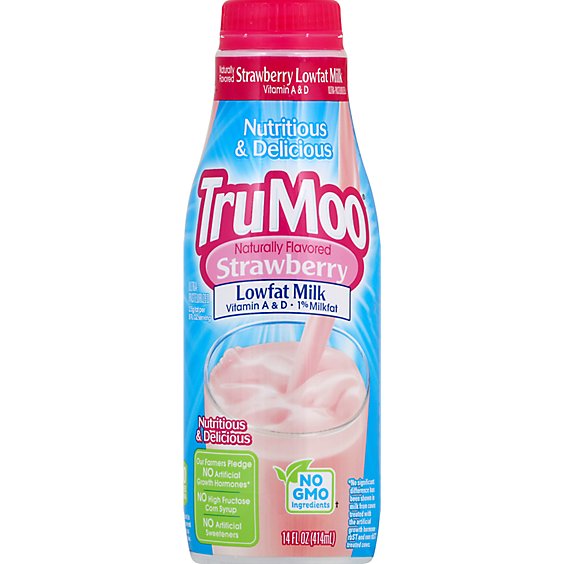 TruMoo 1% Strawberry Milk - 14 Fl. Oz.