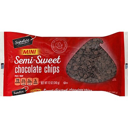 Signature SELECT Chocolate Chips Real Semi-Sweet Mini - 12 Oz - Image 2