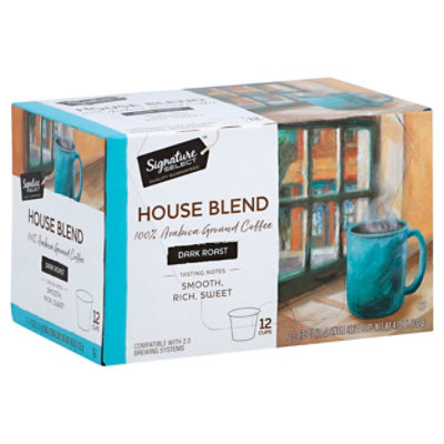 Signature SELECT Coffee Pods Medium Roast House Blend - 12-0.39 Oz