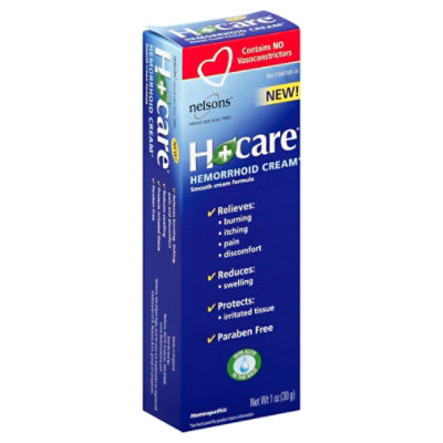 Nelsons H Plus Care Homeopathic Hemorrhoid Cream 1 Oz JewelOsco