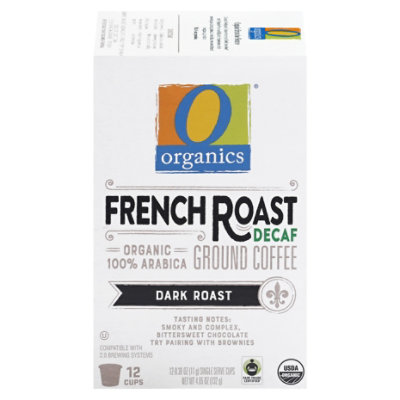 O Organics Organic Coffee Single Serve Cups Dark Roast French Roast Decaf - 12-0.38 Oz - Image 4