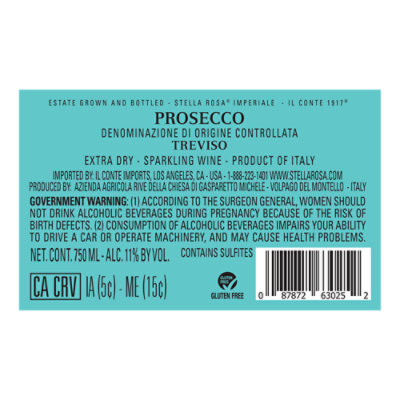 Stella Rosa Imperiale Prosecco DOC Sparkling White Wine - 750 Ml - Image 5