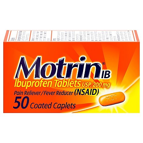 Motrin Ib Caplets 200 Mg - 50 Count