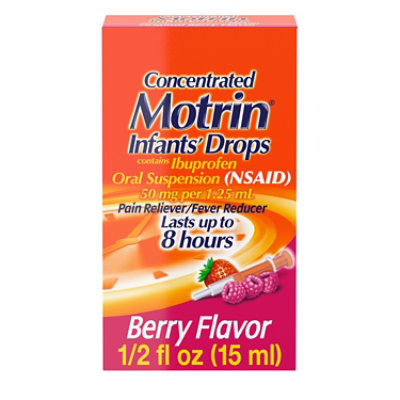 Motrin Infants Drops Concentrated Ibuprofen Suspension Original Berry Flavr - .5 Fl. Oz.