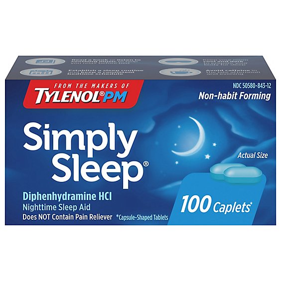 Simply Sleep Caplets 25 Mg - 100 Count