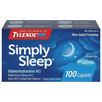 Simply Sleep Caplets 25 Mg - 100 Count - Image 1