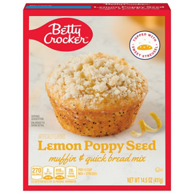 Betty Crocker Muffin & Quick Bread Mix Premium Lemon-Poppy Seed - 14.5 Oz