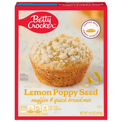 Betty Crocker Muffin & Quick Bread Mix Premium Lemon-Poppy Seed - 14.5 Oz - Image 1