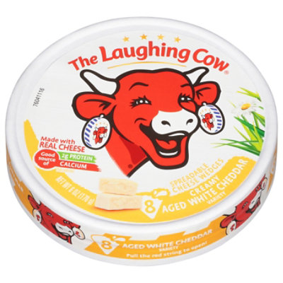 The Laughing Cow Creamy White Cheddar Flavor Cheese Spread - 6 Oz.