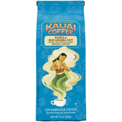 Kauai Coffee Coffee Hawaiian Ground Vanilla Macadamia Nut - 10 Oz - Image 1
