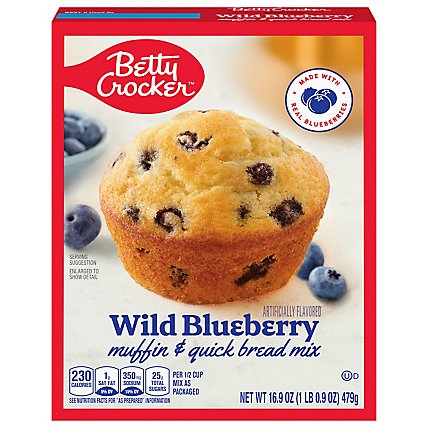 Betty Crocker Muffin & Quick Bread Mix Wild Blueberry - 16.9 Oz - Image 2