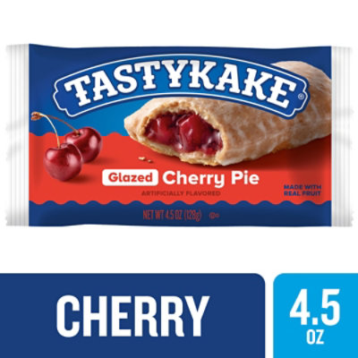 Tastykake Glazed Cherry Fruit Snack Pie Individually Wrapped - 4.5 Oz - Image 2