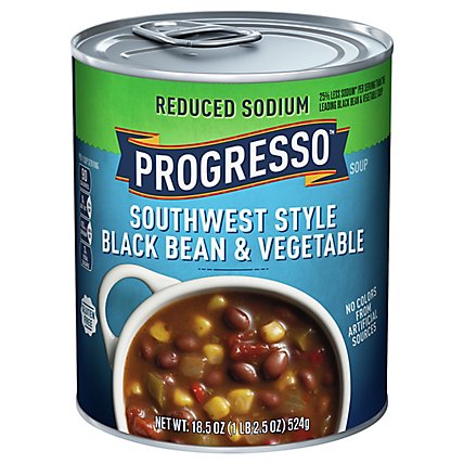 Progresso Soup Reduced Sodium Southwest Style Black Bean & Vegetable - 18.5 Oz - Image 3