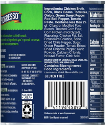 Progresso Soup Reduced Sodium Southwest Style Black Bean & Vegetable - 18.5 Oz - Image 6