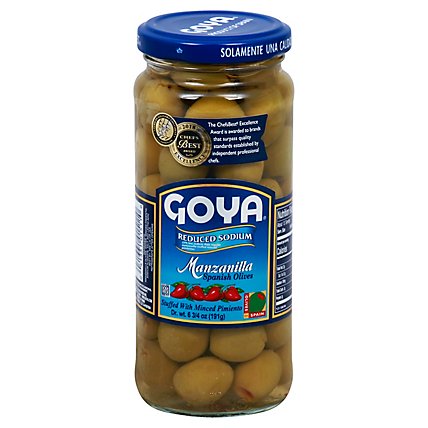 Goya Olives Spanish Manzanilla Pimiento Stuffed Jar - 6.75 Oz - Image 3