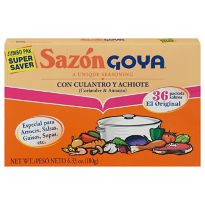 Goya Sazon Seasoning Con Culantro Y Achiote Box 36 Count - 6.33 Oz - Image 2