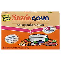 Goya Sazon Seasoning Con Culantro Y Achiote Box 36 Count - 6.33 Oz - Image 1