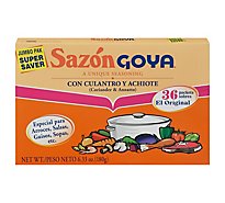 Goya Sazon Seasoning Con Culantro Y Achiote Box 36 Count - 6.33 Oz