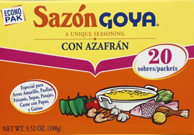 Goya Sazon Seasoning Con Azafran Box 20 Count - 3.52 Oz - Image 2