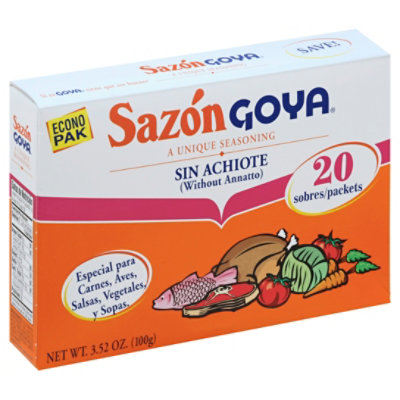 Goya Sazon Seasoning Con Cilantro Y Tomate Box 20 Count - 3.52 Oz - Image 1