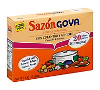 Goya Sazon Seasoning Con Culantro Y Achiote Box 20 Count - 3.52 Oz