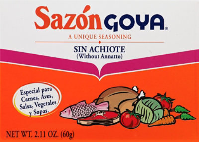 Goya Sazon Seasoning Sin Achiote Box - 2.11 Oz - Image 2