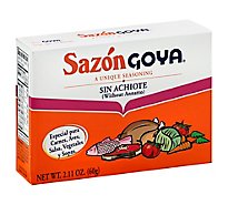Goya Sazon Seasoning Sin Achiote Box - 2.11 Oz