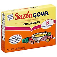 Goya Sazon Seasoning Con Azafran Box 8 Count - 1.41 Oz - Image 1